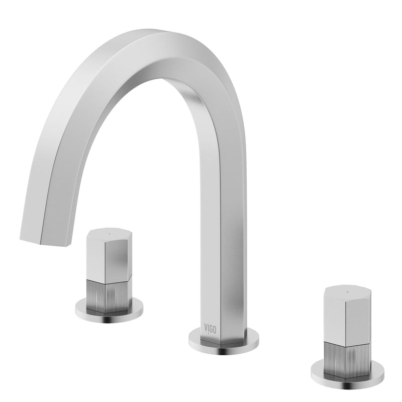 VIGO Hart 9-in 2-Handle Arched Bathroom Faucet, Various Finishes S2