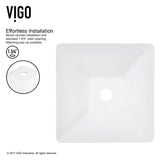 VIGO Hibiscus Matte Stone Round Vessel Bathroom Sink/Basin, Above-Counter Installation, White