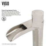 VIGO Hyacinth MatteStone White Bathroom Sink/Basin Set with Niko Faucet and Square Composite Vessel