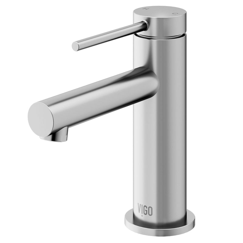 VIGO Jewel 6-in Single-Hole Bathroom Faucet, Various Finishes Q5