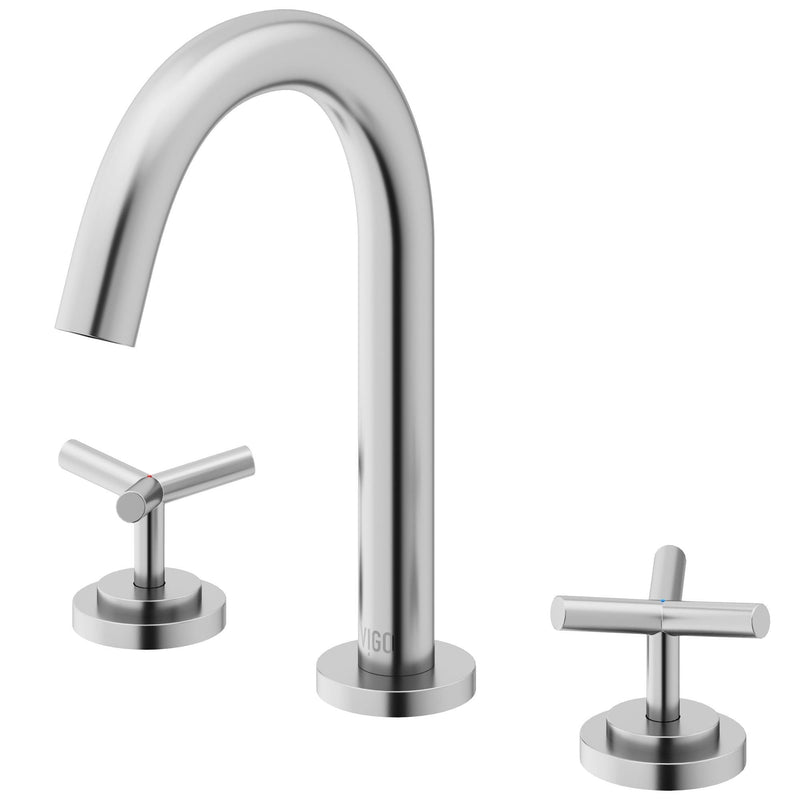 VIGO Jewel 9-in 2-Handle Bathroom Faucet, Various Finishes L2
