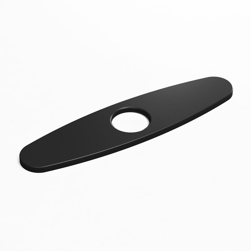 VIGO Kitchen Sink Faucet Hole Cover Deck Plate For 1 or 3 Hole, Matte Black, 10-in Z9