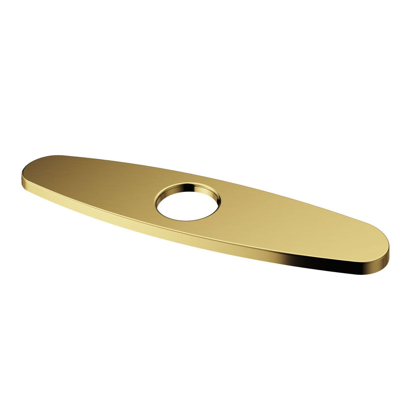 VIGO Kitchen Sink Faucet Hole Cover Deck Plate For 1 or 3 Hole, Matte Brushed Gold, 10-in W7