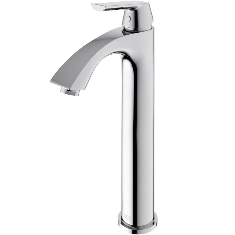 VIGO Linus Single Handle Vessel Sink Bathroom Faucet, Chrome S9