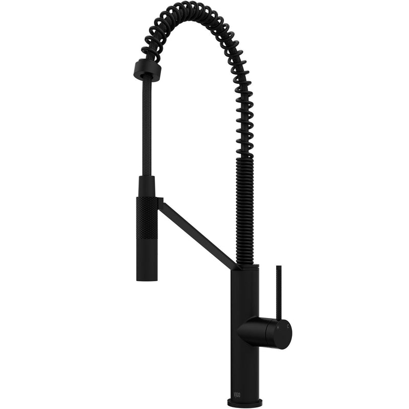 VIGO Livingston Magnetic Kitchen Faucet with Cfiber Technology, Matte Black D9