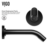 VIGO Magnolia MatteStone White Bathroom Sink/Basin Set with Olus Wall Mount Faucet and Rectangular Composite Vessel