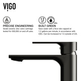 VIGO Norfolk Single Handle Vessel Bathroom Sink Faucet, WaterSense Certified, Matte Black