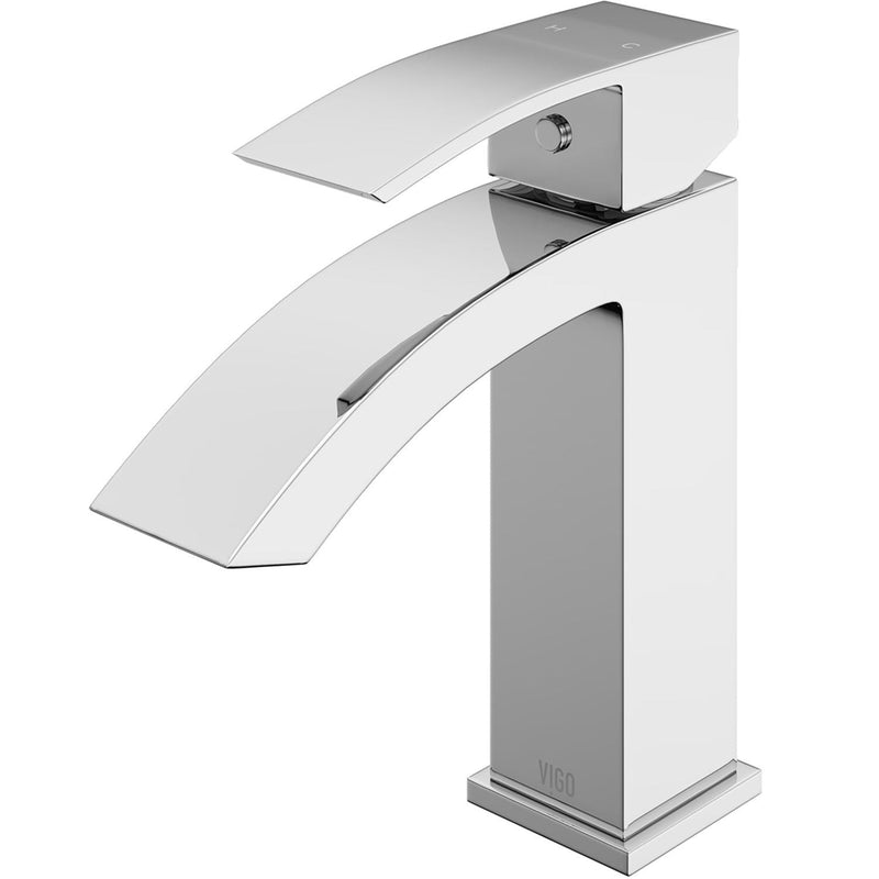 VIGO Satro Single Handle Single Hole Bathroom Sink Faucet, WaterSense Certified, Chrome E3