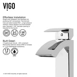 VIGO Satro Single Handle Single Hole Bathroom Sink Faucet, WaterSense Certified, Chrome