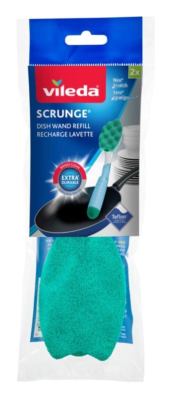 Vileda Scrunge Multi-Use Sponge Dishwand Refills, 2-pack A1