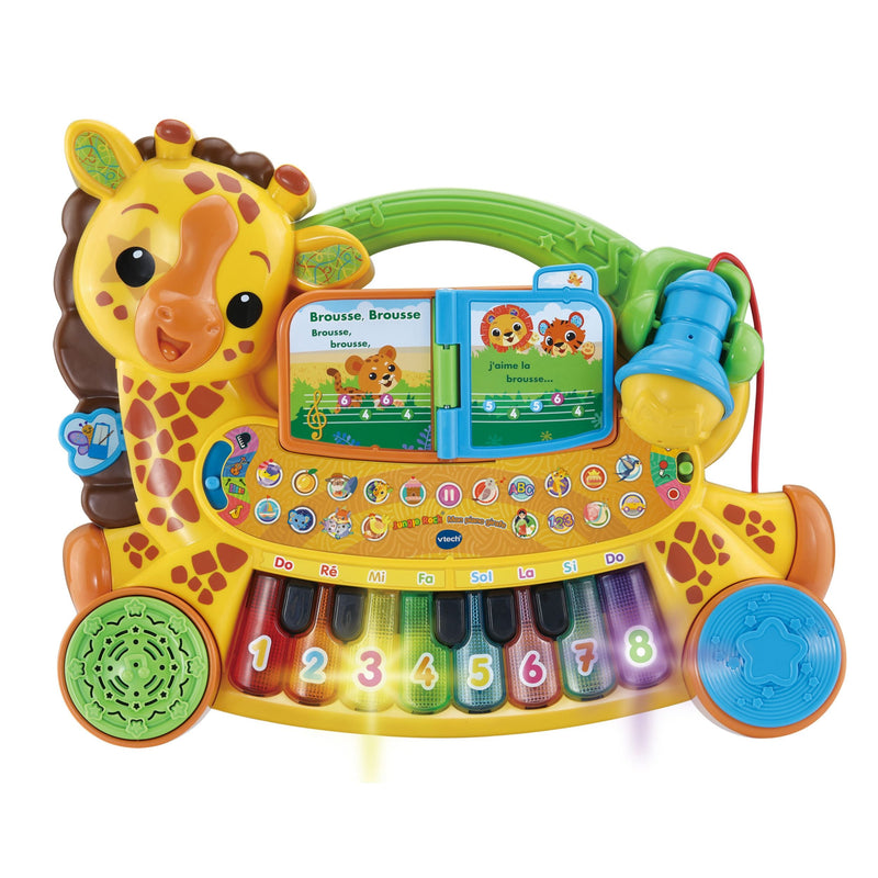VTech Zoo Jamz Giraffe Piano (French Version), Battery Operated, Microphone included J9