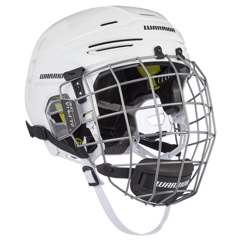 Warrior Alpha Pro Senior Hockey Helmet & Cage Combo, White O0