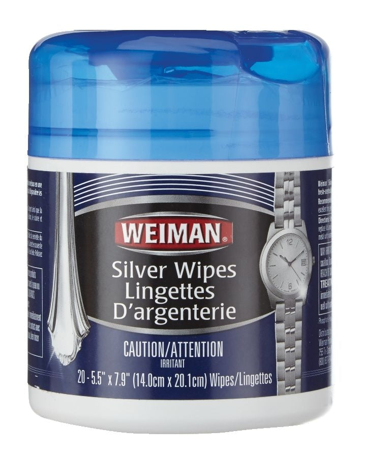 Weiman Silver Wipes, for Sterling Silver, Silver Plate & Fine Antique Silver, 20-pk K8