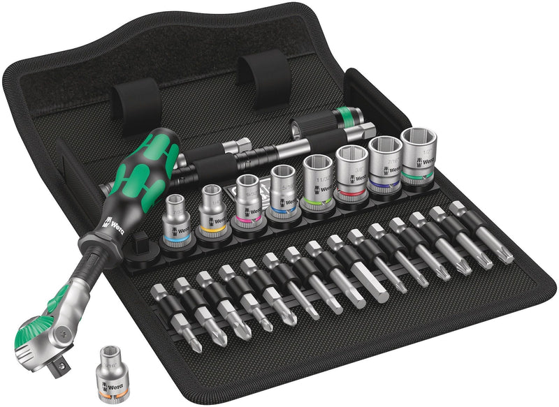 Wera 1/4-in Drive Socket Set, SAE, 28-pc U1