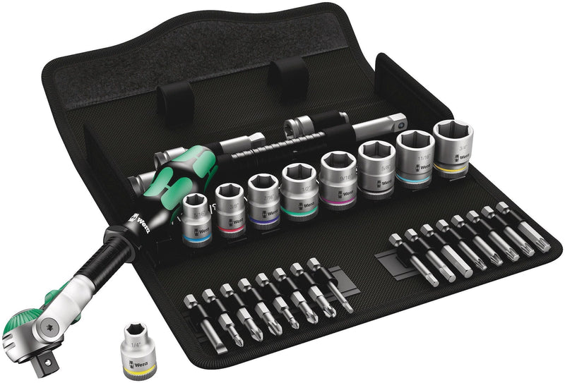 Wera 3/8-in Drive Socket Set, SAE, 29-pc M1