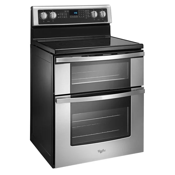 Whirlpool 30 in 6.7 cu ft. Stainless Steel Electric Double Oven Range with True European Convection Q3