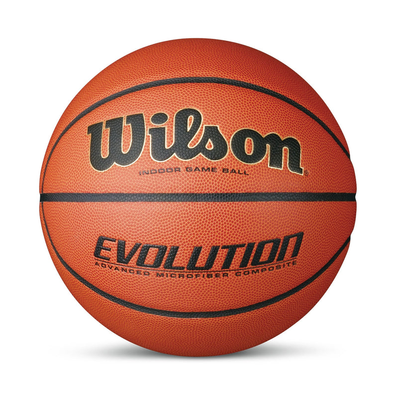 Wilson Evolution Indoor Composite Game Basketball, Official Size 7 (29.5-in) M4