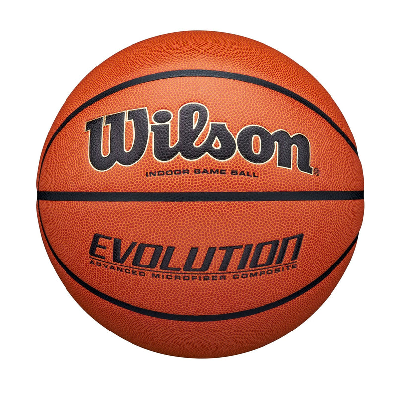 Wilson Evolution Indoor Composite Game Basketball, Size 6, Brown A3
