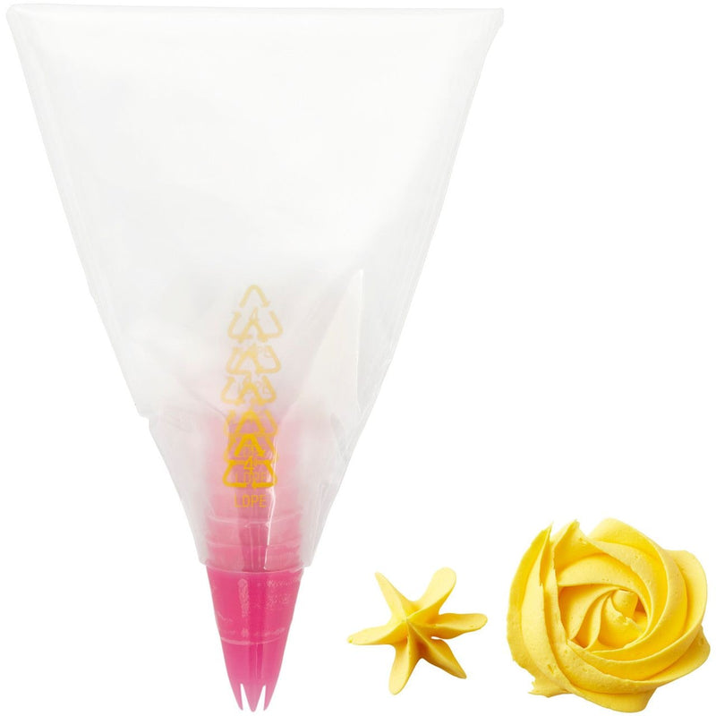 Wilton Disposable Piping Decorating Bag Tip Fuse, Clear, 6-pk, for Baking/Cake Decoration G4
