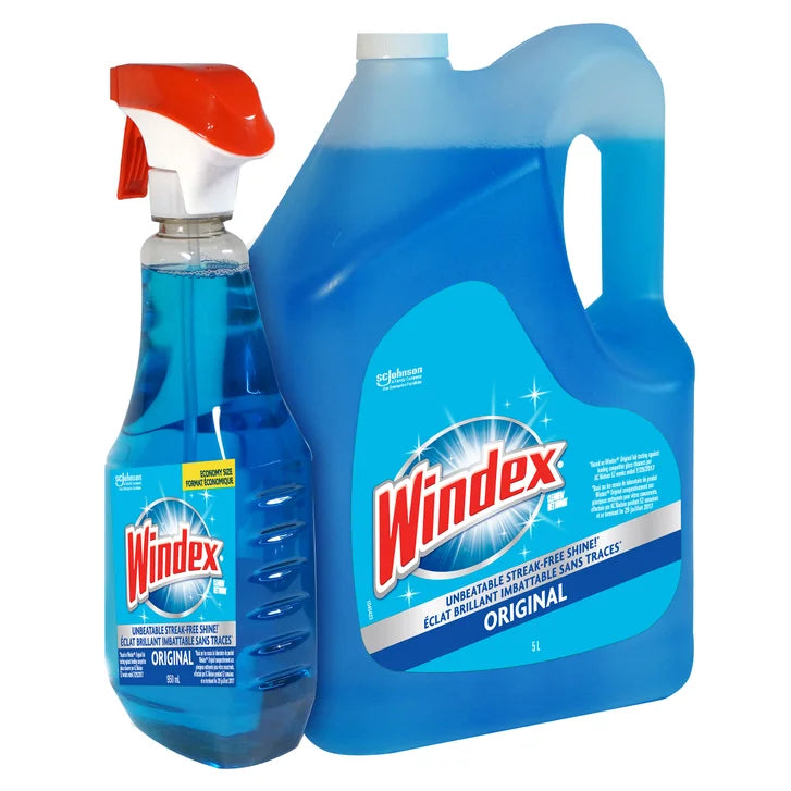 Windex Original Glass Cleaner, 5 L + 950 mL S2