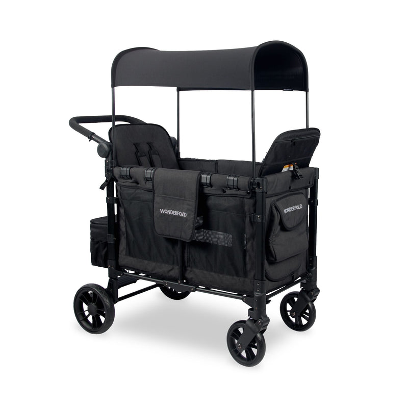 Wonderfold W2 Elite Double Stroller Wagon, 2-Seater, Black S5