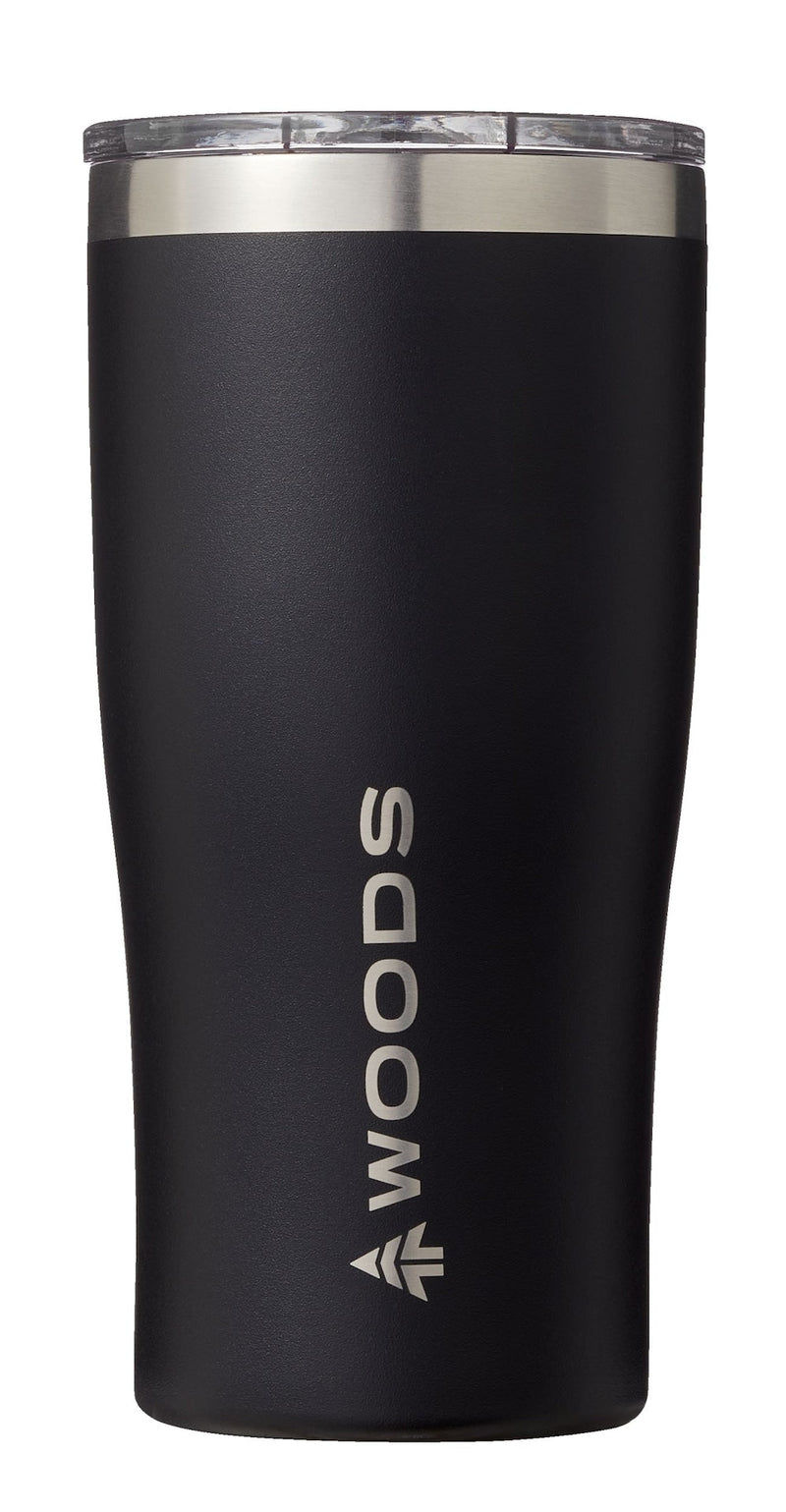 Woods Insulated Stainless Steel Tumbler, Small, Black, 20.2-oz F5
