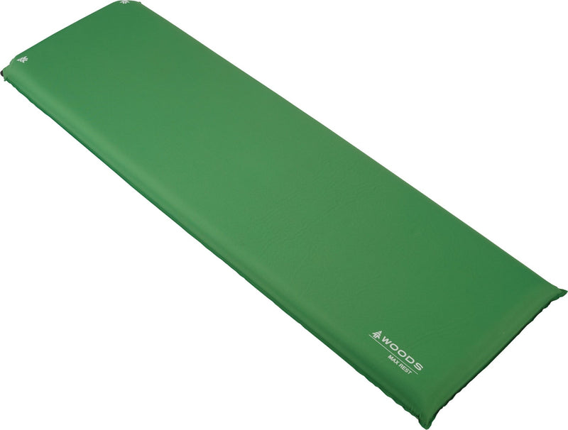 Woods Max Rest Single Self-Inflating Camping Sleeping Pad/Air Mat with Storage Bag, 4-in X0