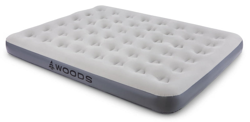 Woods Single-High Inflatable Air Mattress/Airbed with 2-in-1 Pump For AC/Car Outlet, Double Q2