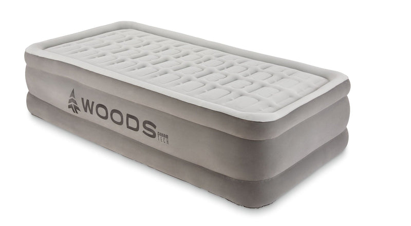 Woods Tritech Double-High Air Mattress with Built-In 120V Pump, Twin Z3