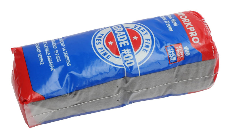 Workpro Steel Wool Pads For Multi-Surface Smoothing & Cleaning, Very Fine Grade Z0