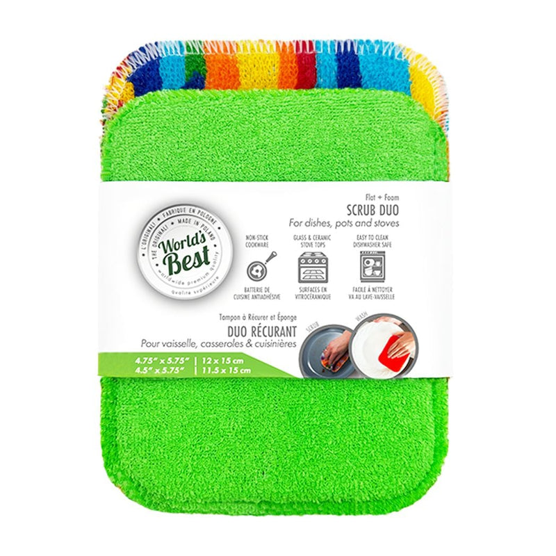 World's Best Foam Pot Scrubber, Washable, 2-pk X6