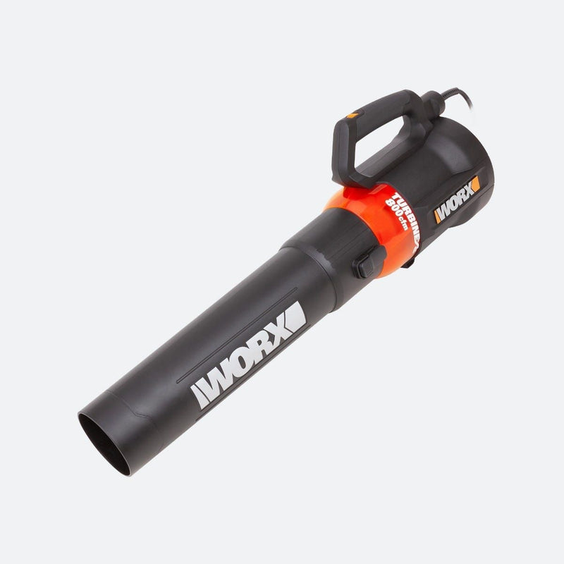 Worx 12 Amp Electric 800 CFM 135 MPH Leaf Blower with Turbine Fan Technology U3