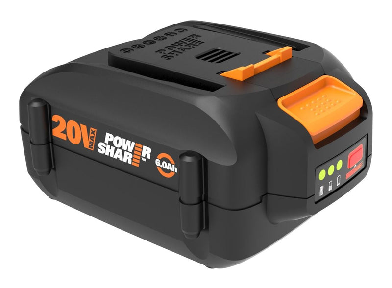 WORX WA3671 20V MAX Power Share 6Ah Lithium-ion Replacement Battery O2