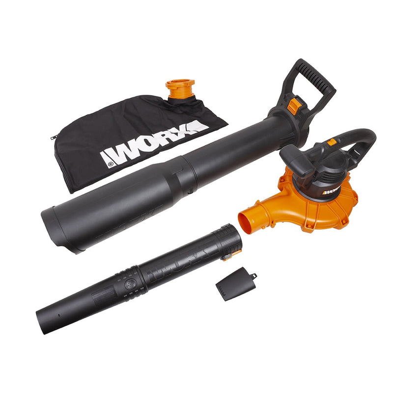 WORX WG518 12 Amp 385CFM Electric Leaf Blower, Vacuum & Mulcher L7