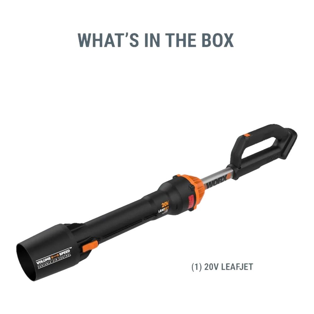 WORX WG543.9 Nitro 20V Power Share Cordless LeafJet Blower with Brushless Motor, Tool Only