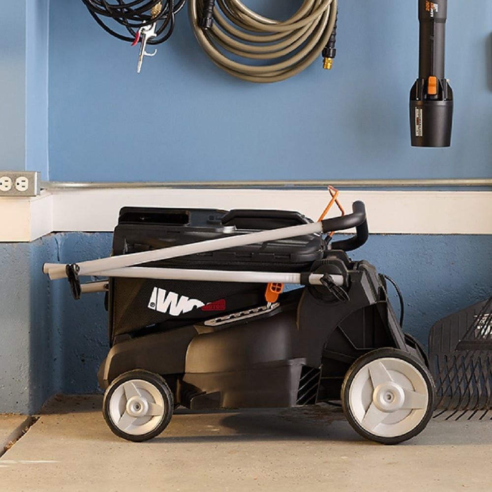 Worx WG737 Nitro 40V PowerShare 2-in-1 Brushless Cordless Push Poly Mower, 16-in with (2) PowerShare Pro 4.0Ah Batteries