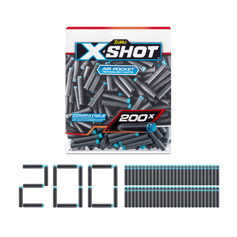 X-Shot Excel Refill Darts Foilbag, 200-pk, Ages 8+ J2