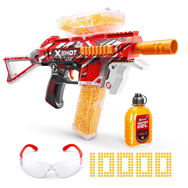 XSHOT Hyper Gel Trace Fire Blaster with 10,000 Gel Pellets A5