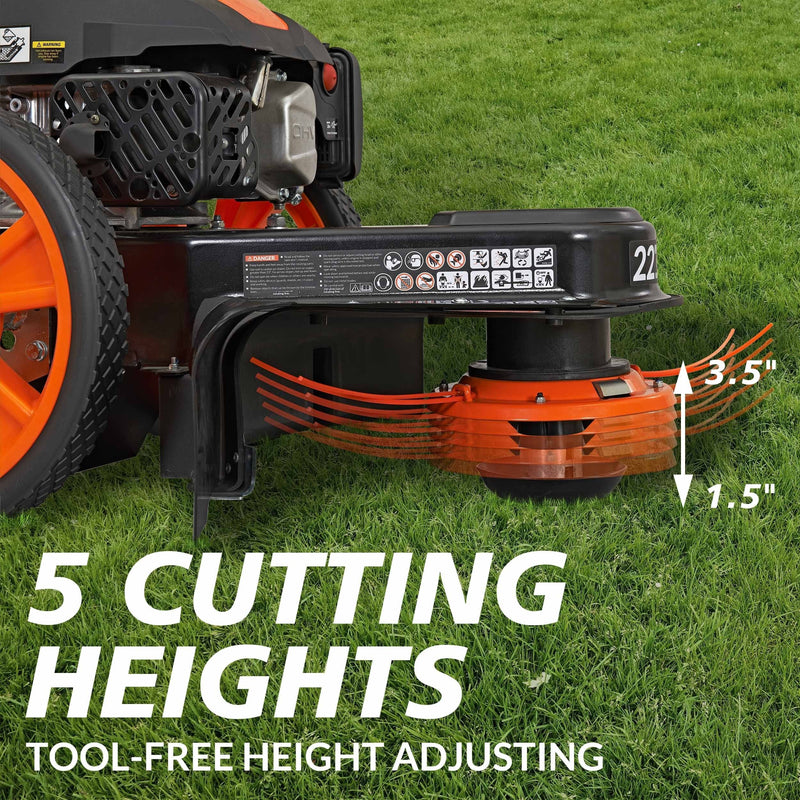 Yardmax 22 in. 170cc Gas Walk Behind String Trimmer Mower A5