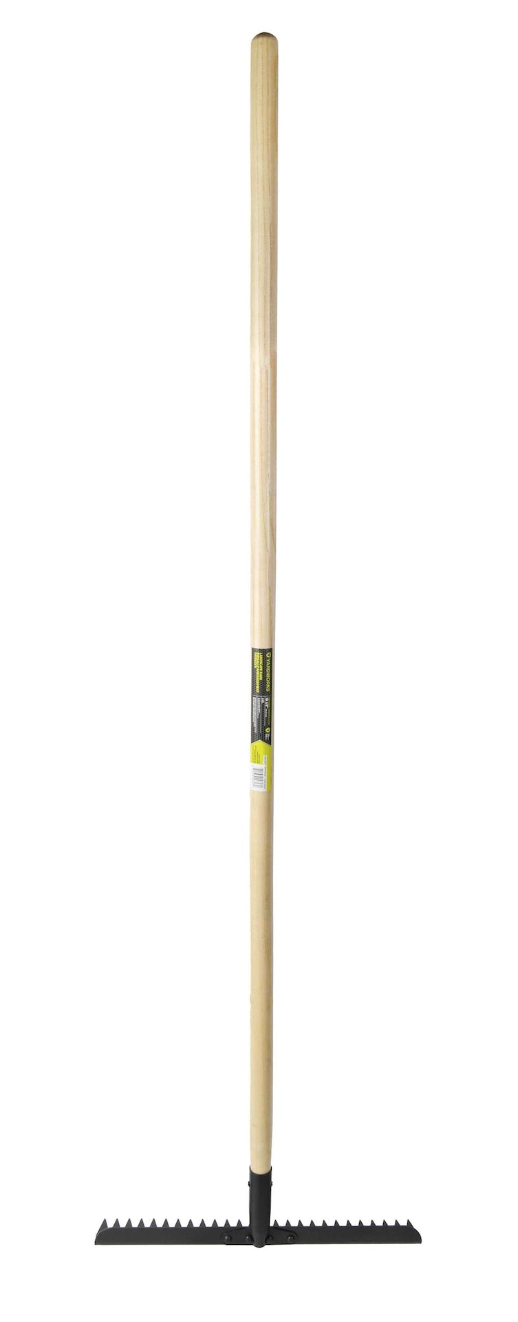 Yardworks 18.5-in Wide Metal 26-Tine Landscape Rake, 60-in Hardwood Shaft U8