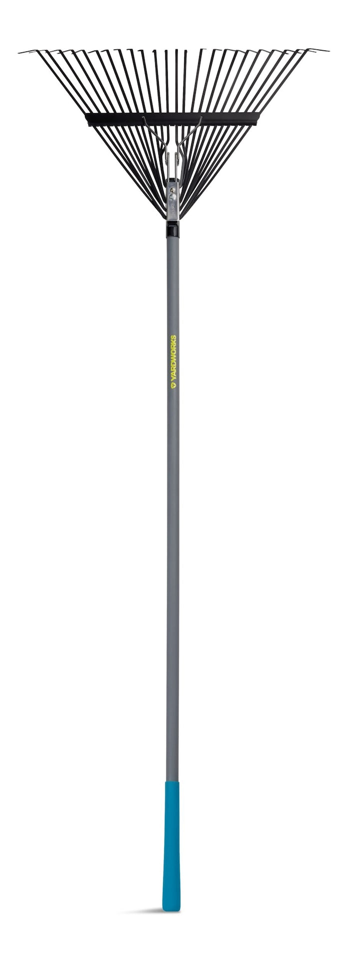 Yardworks 24-Tine Metal Leaf Rake with Fibreglass Shaft, 24-in Y0