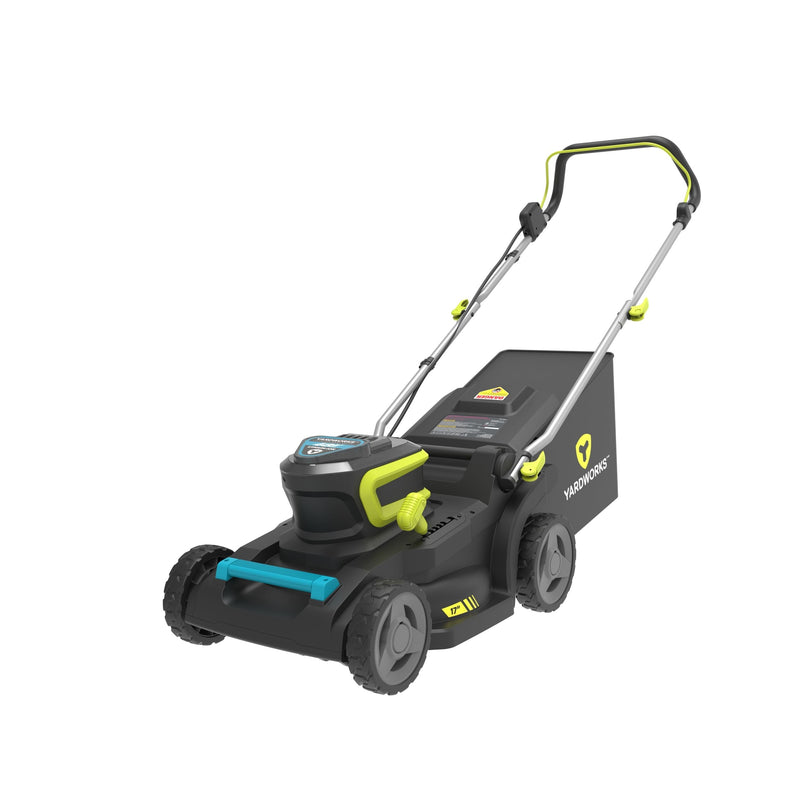 Yardworks 48V 2-in-1 Brushless Push Lawn Mower, 17-in with 4Ah Battery & Charger K2