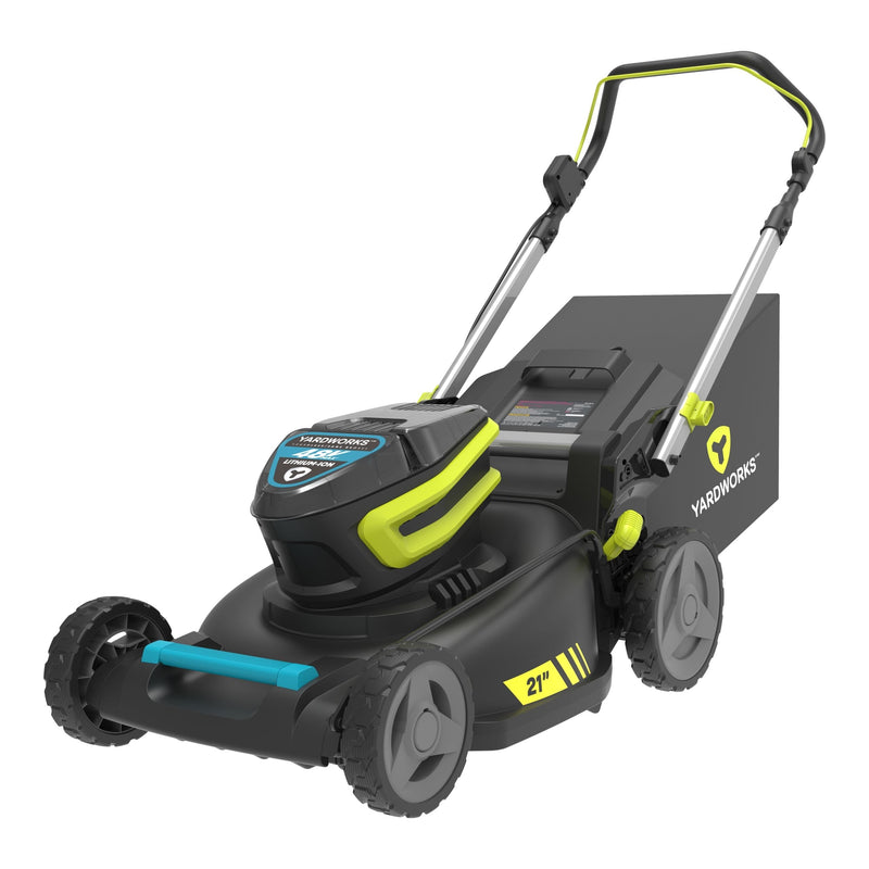Yardworks 48V 3-in-1 Brushless Push Lawn Mower, 21-in with 6Ah Battery & Charger G2