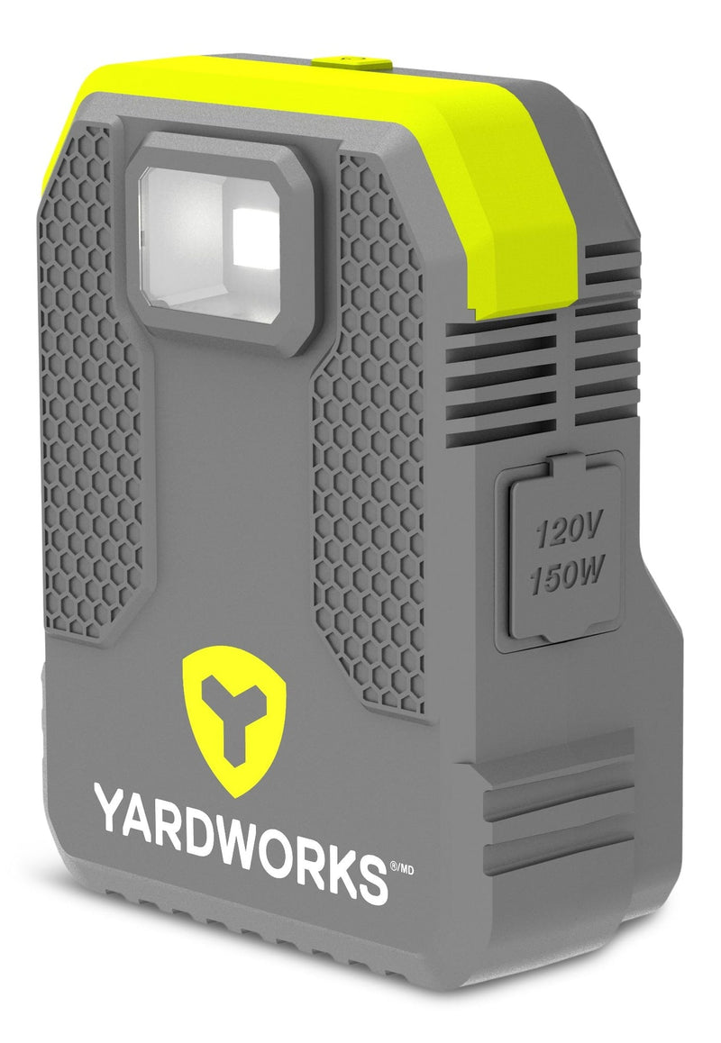 Yardworks 48V Max USB Power Inverter with LED Light, 150W O3