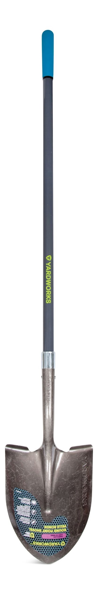 Yardworks Ergo Steel Round-Point Long-Handle Shovel, 57-in Fibreglass Shaft I6
