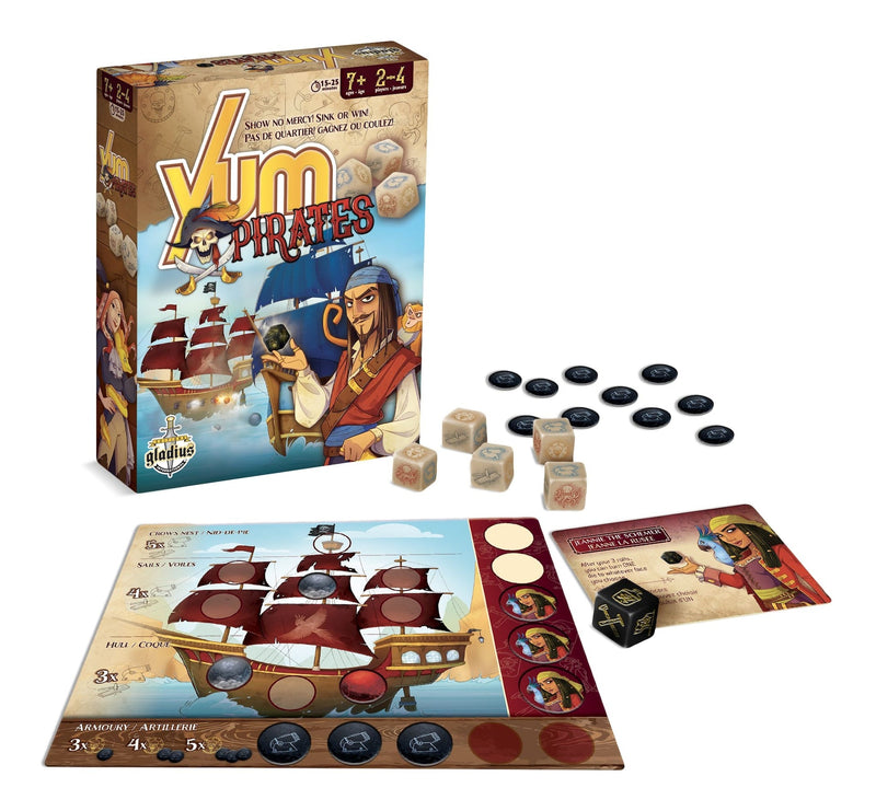 Yum Pirate Family Board Game, French, Ages 7+ Q5