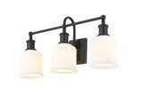 Z-Lite Bryant 3-Light Vanity Light, Black with Opal Shade