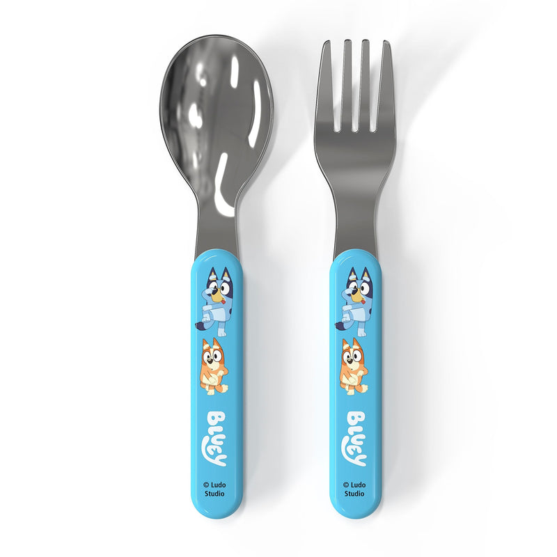 Zak Designs Bluey Flatware Set with Fork & Spoon, 2-Pc Z1