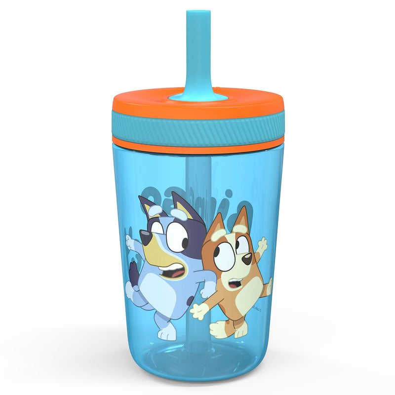 Zak Designs Bluey Kelso Straw Water Bottle for Kids, 50-oz H3