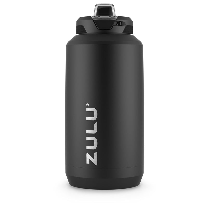 Zulu Goals Vacuum Insulated Stainless Steel Jug, 32-oz, Black, with Easy Grip Handle J6